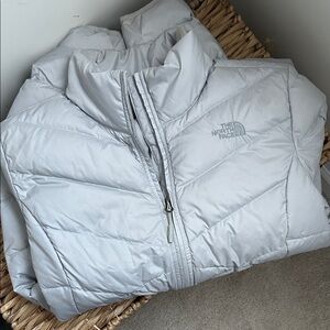 The North Face Light Gray Puffer Jacket